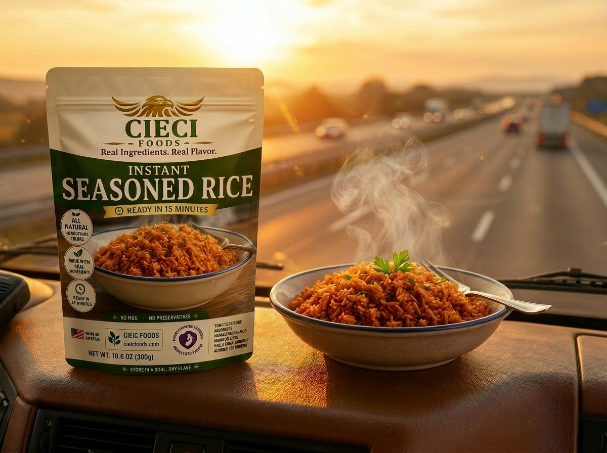 CIECI Foods Road Ready Seasoned Rice package